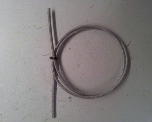 Wire rope Ø3,20 (1/8)6x7 w/fiber core galv coating PVC Cryst